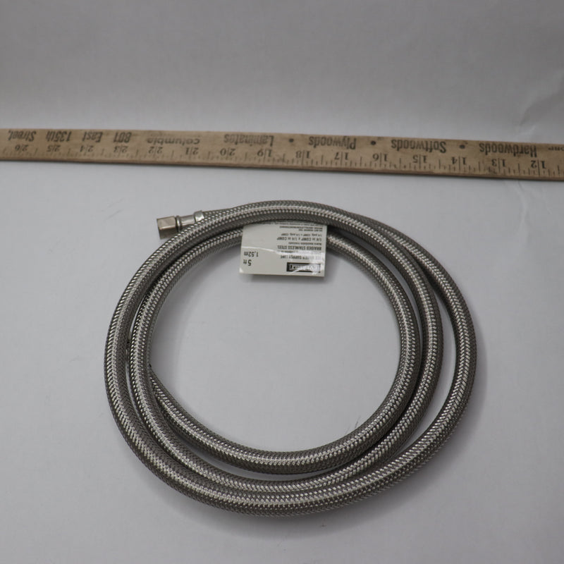 Everbilt Ice Maker Connector Silver 1/4" x 1/4" x 5 Feet 1004650242