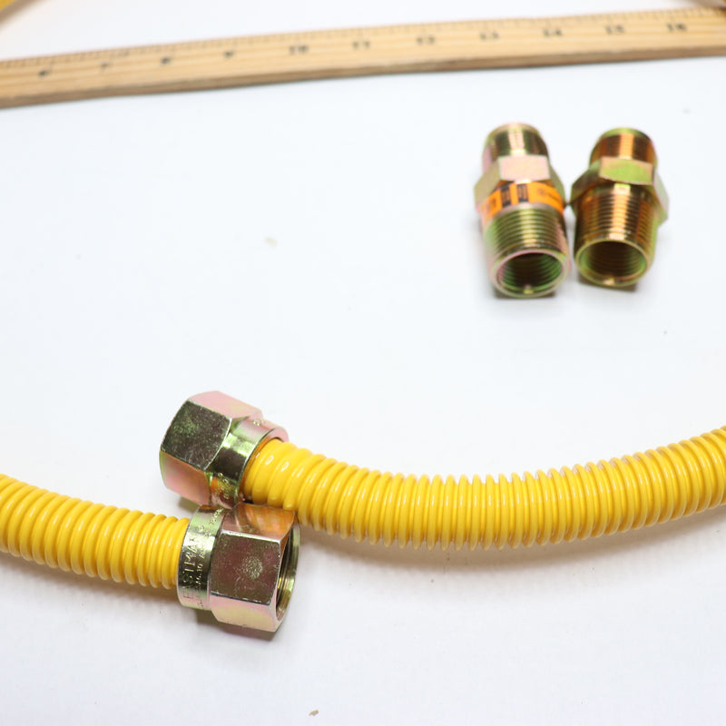 Everbilt Gas Range Connector Kit 4 Feet 1004 061 081-Hose & Brass Fitting Only