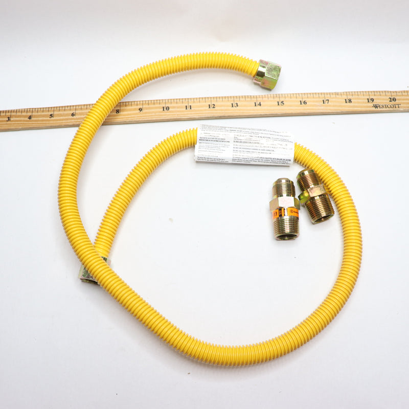 Everbilt Gas Range Connector Kit 4 Feet 1004 061 081-Hose & Brass Fitting Only