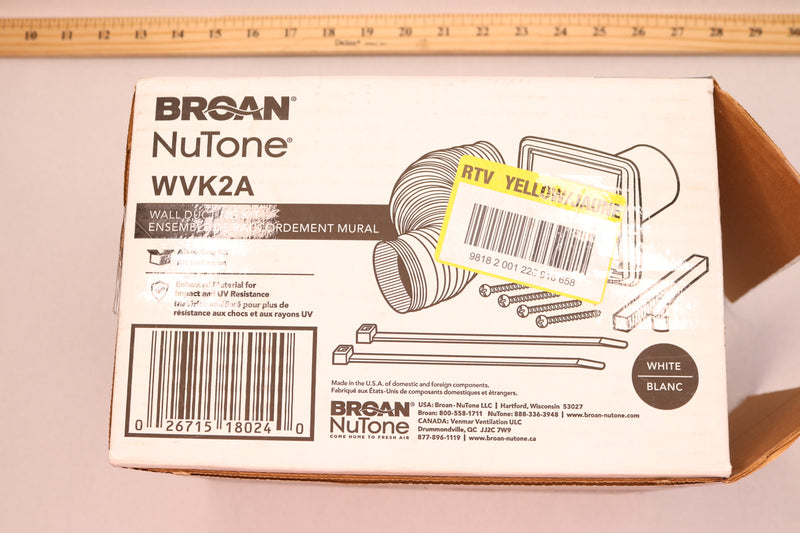 Broan Flexible Wall Ducting Kit WVK2A  - Complete