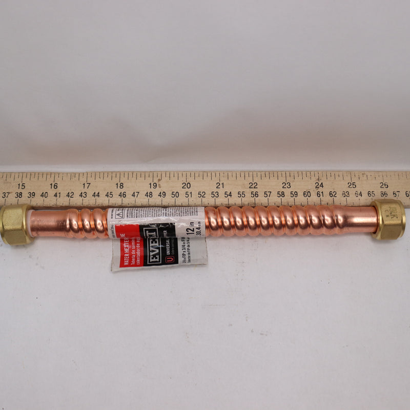 Everbilt Water Heater Supply Line Copper 3/4" FIP x 3/4" FIP x 12"