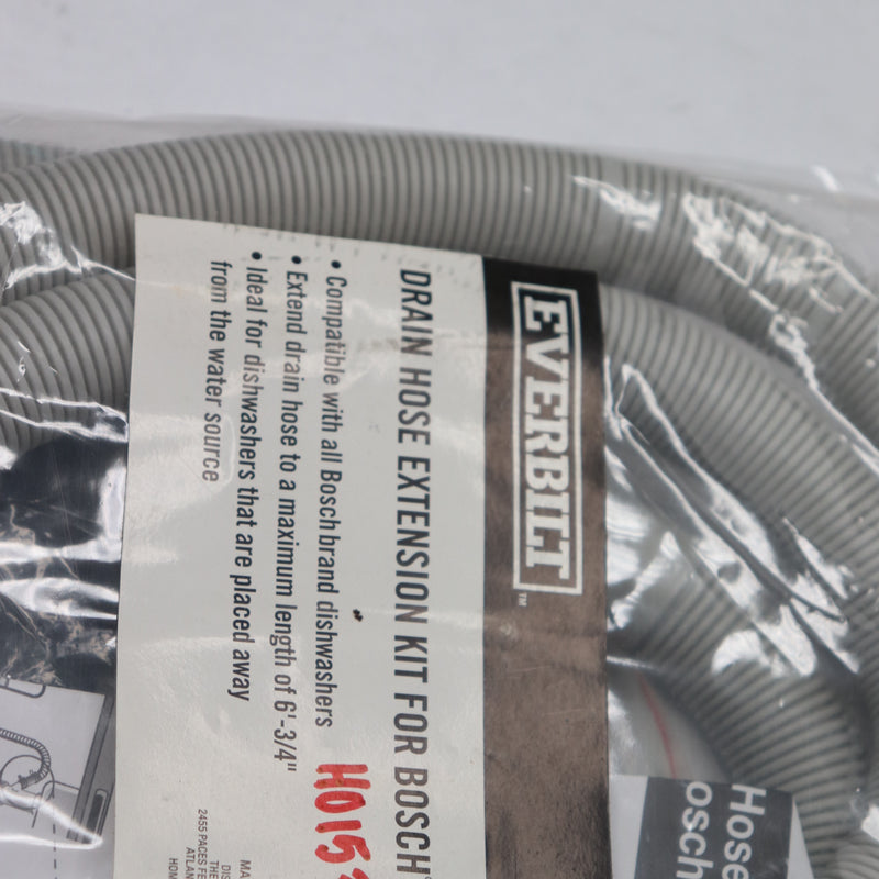 Everbilt Drain Hose Extention Kit for Bosch Dishwasher Gray 6.4 Feet 69037HD