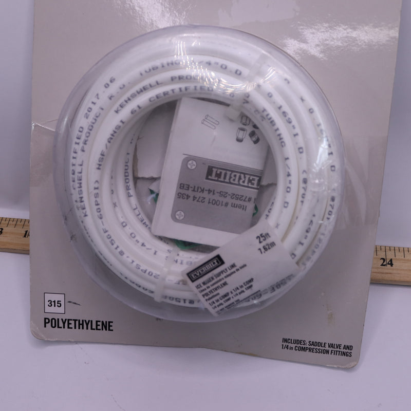 Everbilt Ice Maker Kit Polyethylene 1/4" x 25 Feet-Missing Fittings