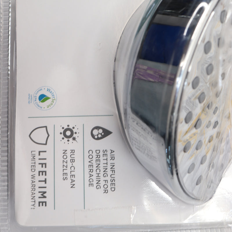 Glacier Bay 5-Spray patterns 5 in. Single Wall Mount Fixed Shower Head in Chrome