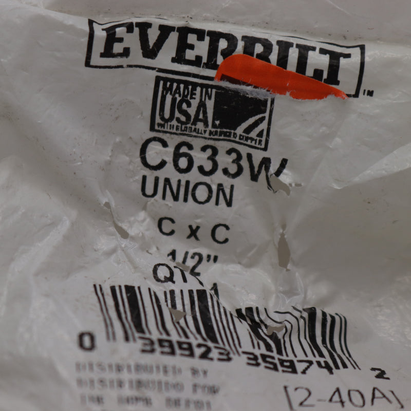 Everbilt Pressure Union Fitting Copper 1" Cup x Cup C633W