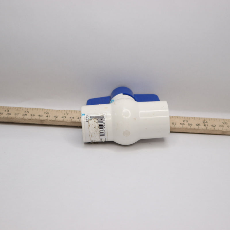 Everbilt Threaded Ball Valve PVC Sch40 232 807-Has Some Blue Paint on It