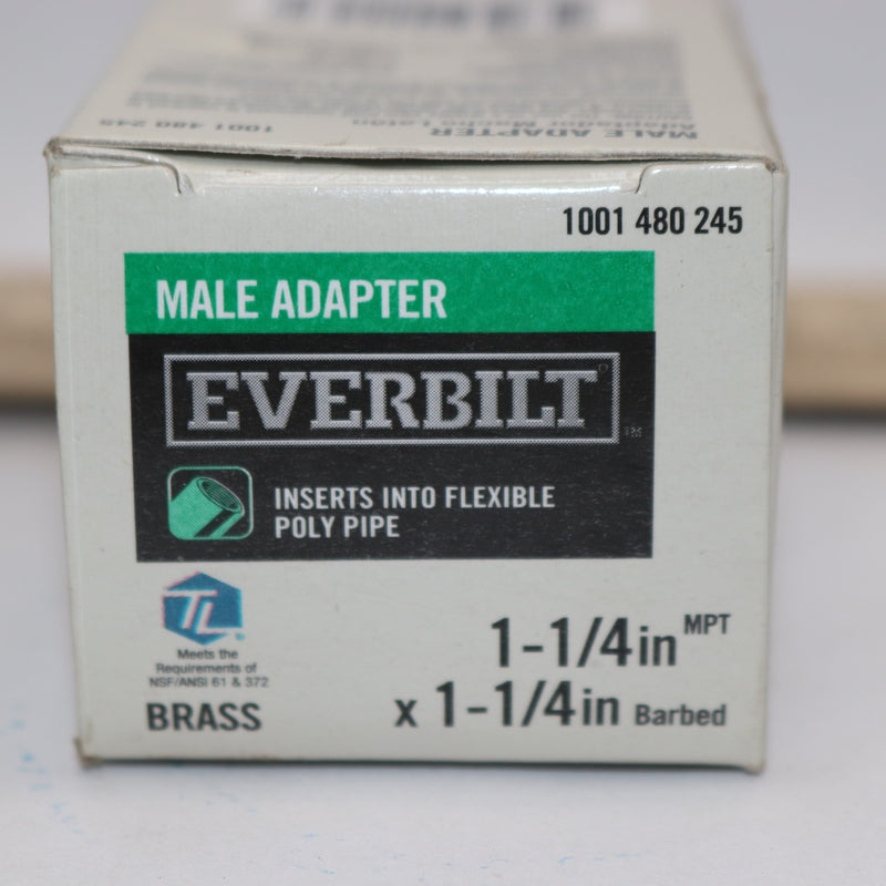 Everbilt Male Adapter Brass 1-1/4" MPT x 1-1/4" Insert 1001 480 245