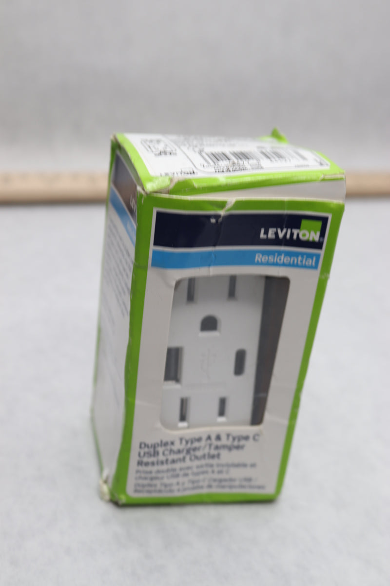 Leviton Combination Duplex Receptacle Outlet and USB Charger T5633-W