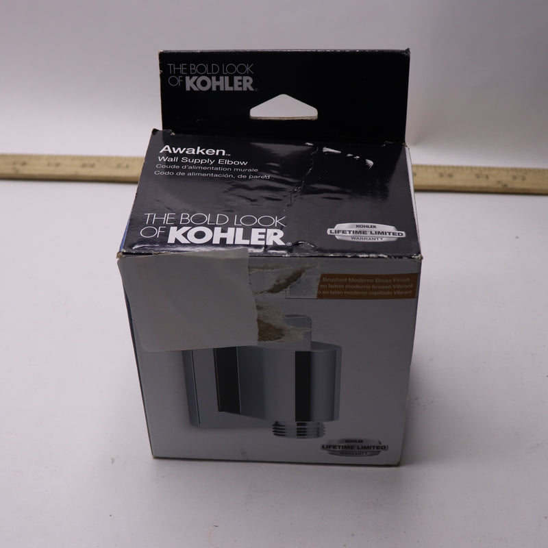 Kohler Awaken Wall Supply Elbow Vibrant Brushed Moderne Brass - No Hardware