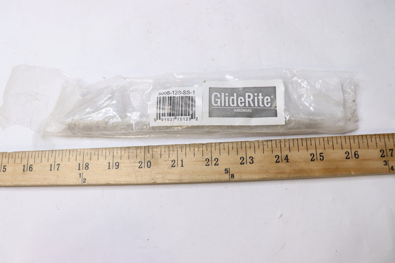 GlideRite Handle Bar Pull  Stainless Steel  Solid  5" x 8" Long CC 5008-128-SS
