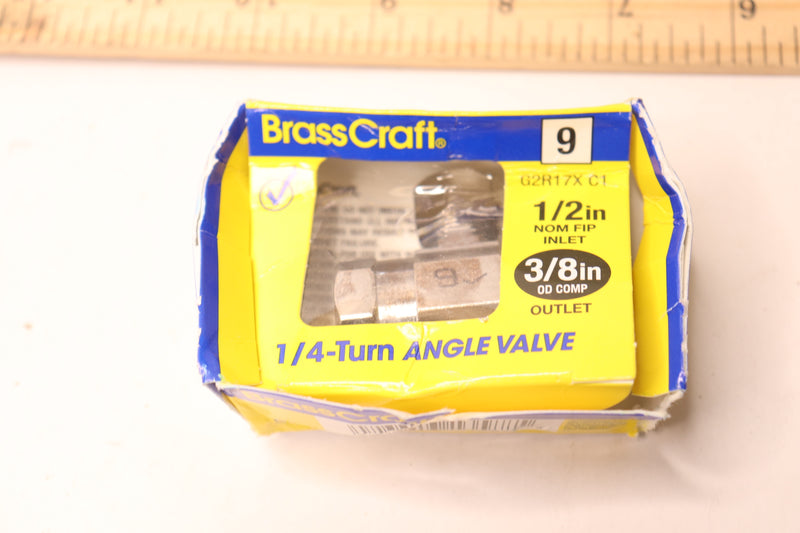 Brasscraft Shut-Off Valve Brass 1/2" FPT x 3/8" G2R17X C1