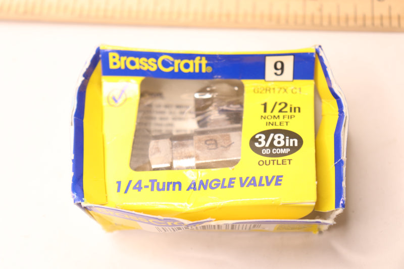 Brasscraft Shut-Off Valve Brass 1/2" FPT x 3/8" G2R17X C1