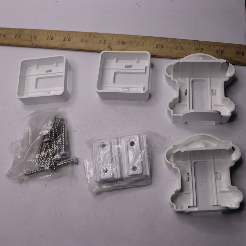 Fiberon Classic Line Rail Hardware Kit White Plastic 1004119634