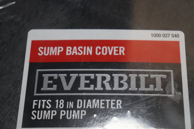 Everbilt Sump Pump Basin Cover Lid 18" THD1016 - Damaged - Slightly Bent