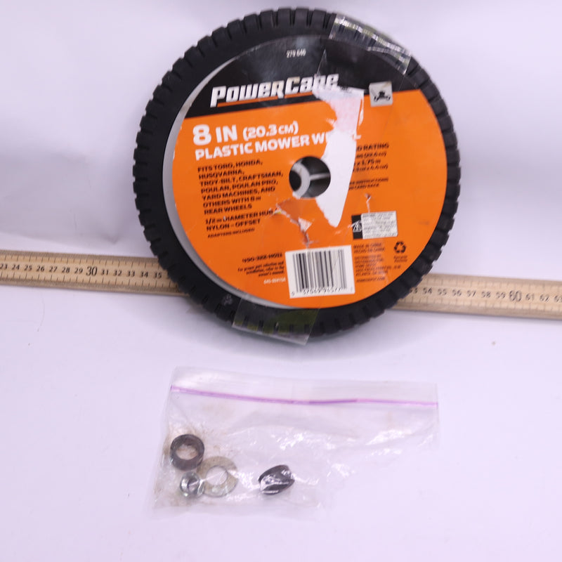 Powercare Universal Wheel for Lawn Mowers Plastic 8" x 1.75" 279 646