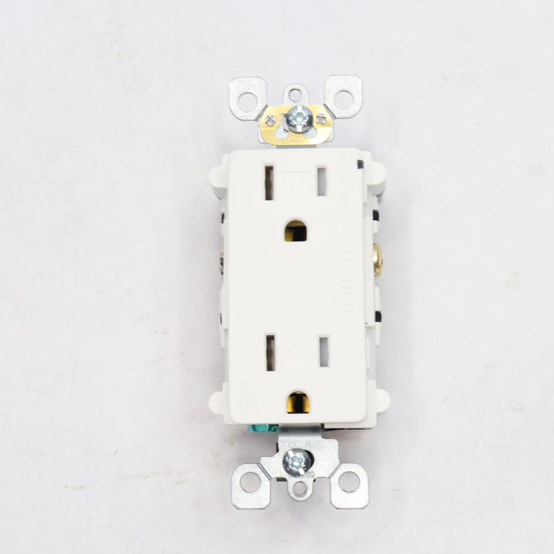 Leviton Decora Duplex Surge Suppressor Receptacle 15 A 125 V T5280-W