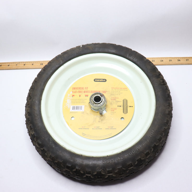 Marathon Universal Flat-Free Replacement Wheelbarrow Wheel 14.5" 00270