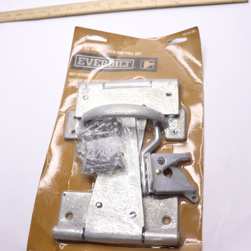 Everbilt Gate Tee Hinge Latch and Pull Set Galvanized 1001691899