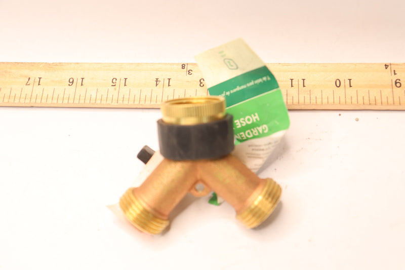 Orbit Brass Hose Y for Faucet Watering Shut Off Garden Hose Splitter 58249-11