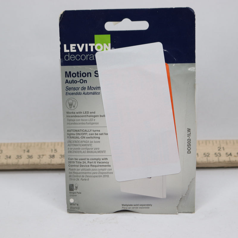 Leviton Decora Single Pole Motion Sensor Switch White 2.5A DOS02-1LW