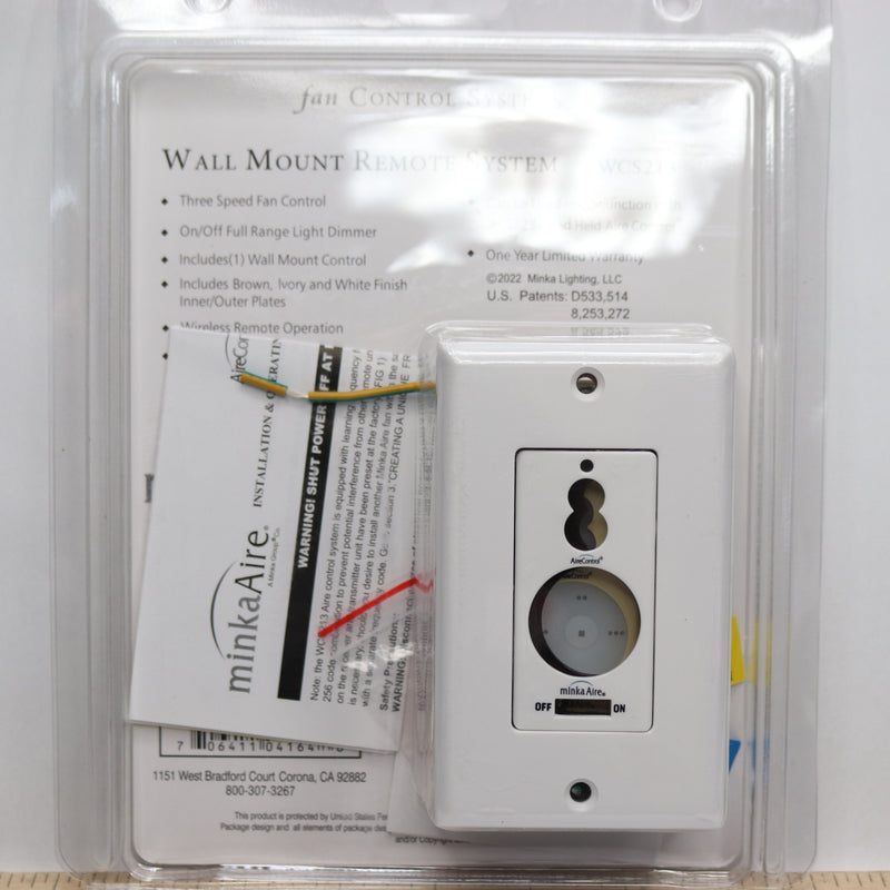 Minka-Aire Wall Control System ABS White IP00 12V WCS213