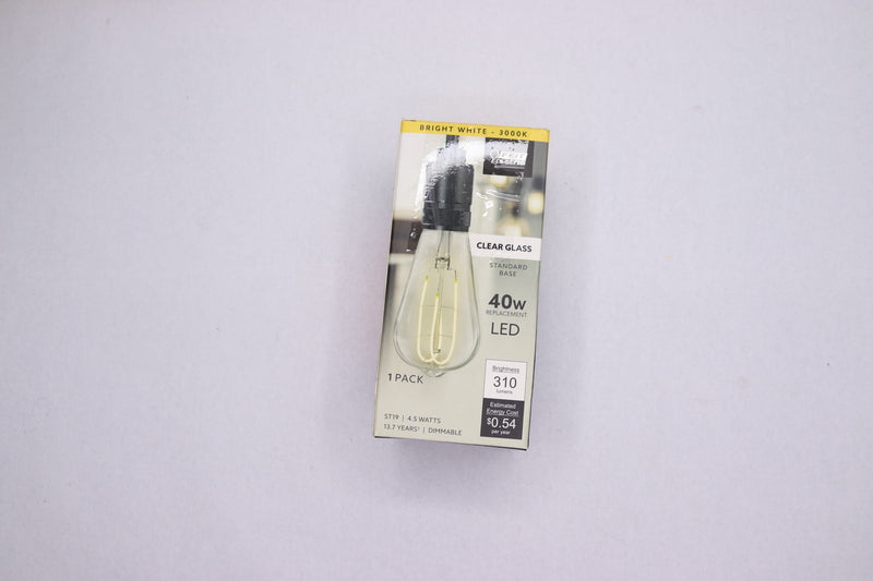 ST19 Dimmable M Shape Filament Clear Glass E26 Vintage Edison LED Light Bulb