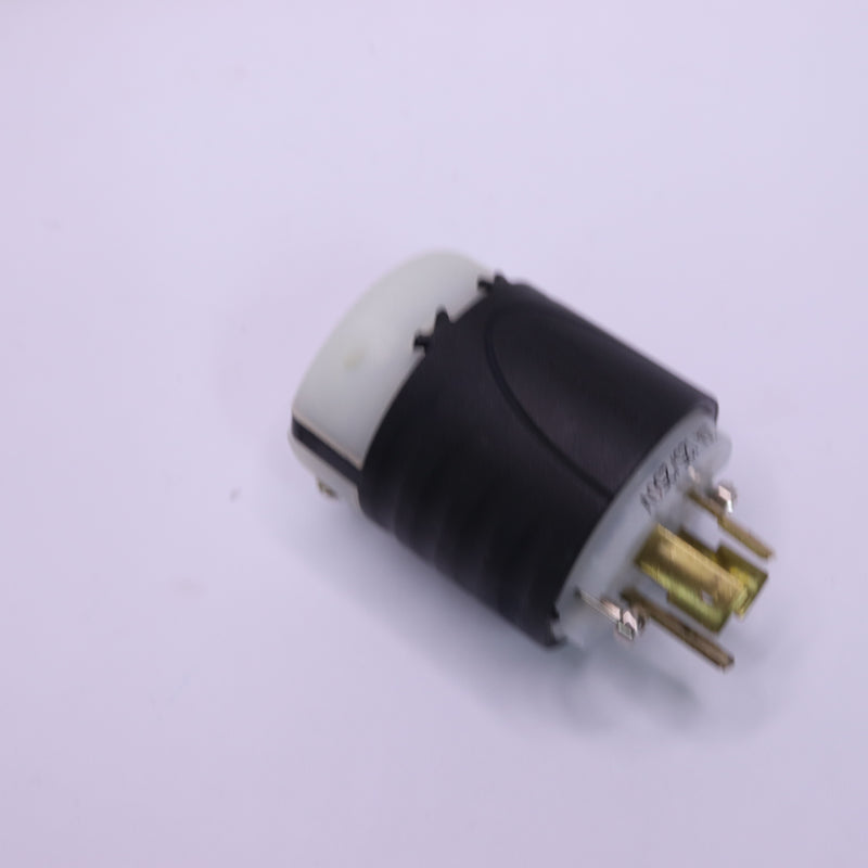 Legrand Locking Plug 20 Amp 125/250V NEMA L14-20P Black/White L1420PCCV3