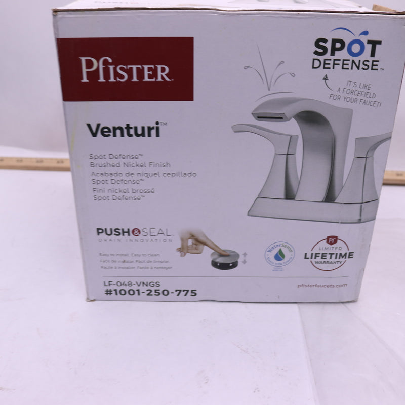 Pfister Centerset Bathroom Sink Faucet Kit Brushed Nickel 2-Handle 3-Hole 4"