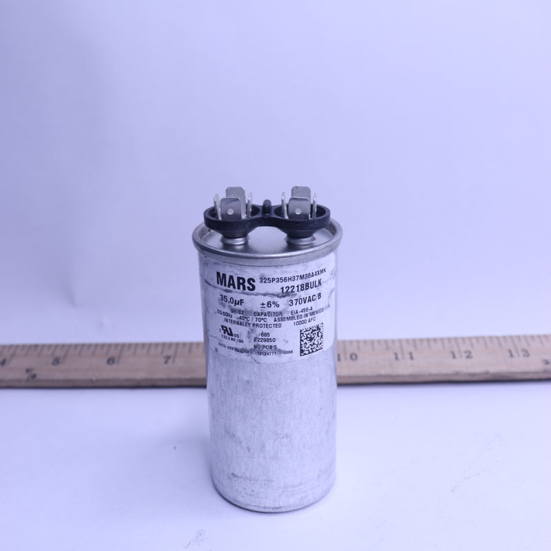 Mars Run Capacitor 35MFD x 370VAC/B Round Aluminum 12218 325P356H37M36A4XMK