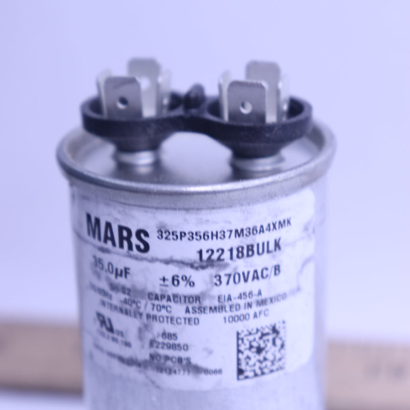 Mars Run Capacitor 35MFD x 370VAC/B Round Aluminum 12218 325P356H37M36A4XMK