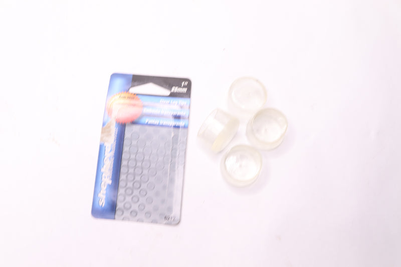 (4-Pk) Shepherd Hardware Round Leg Tips Thermoplastic Clear 1" 7341613