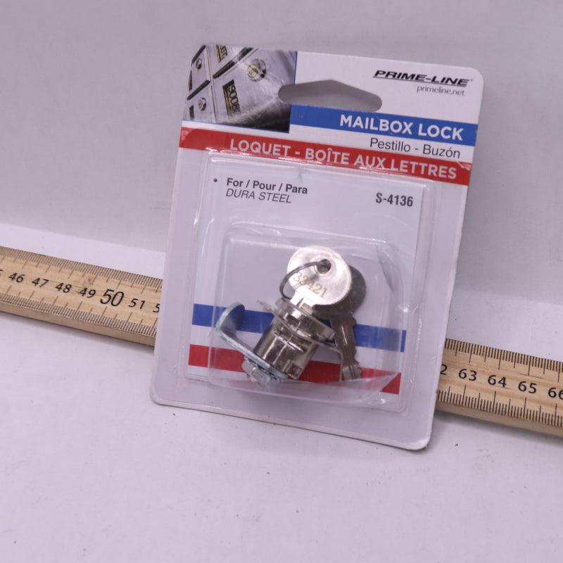 Prime-Line Mailbox Lock w/ Dust Cover Kit Alloy Steel S 4710