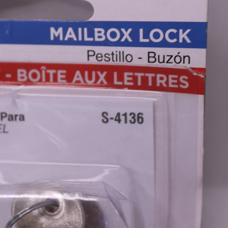 Prime-Line Mailbox Lock w/ Dust Cover Kit Alloy Steel S 4710