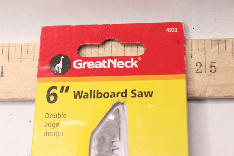 Great Neck Double Edge Wallboard Saw Steel 6" 4932