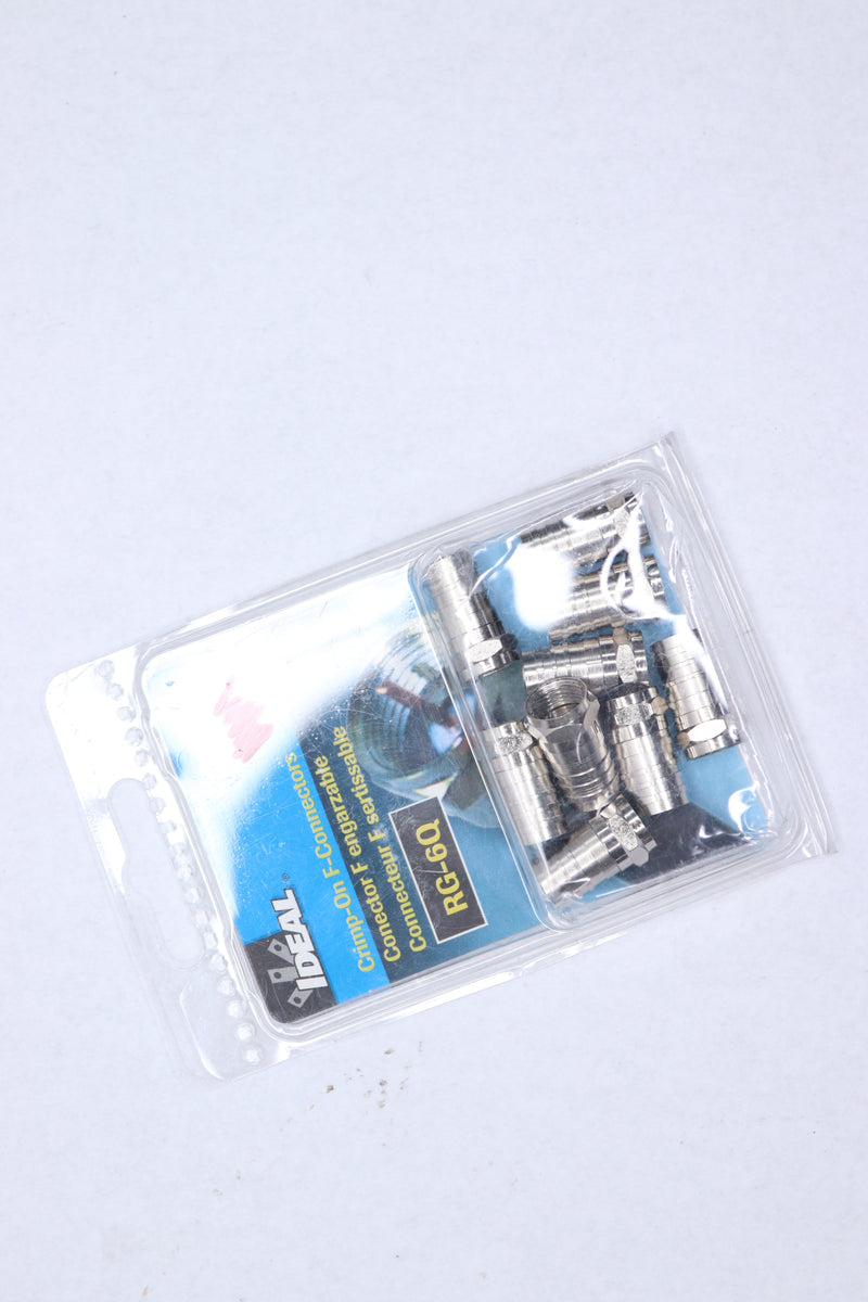 (9-Pk) Ideal  Crimp-On F-Connectors RG-6Q 85-057