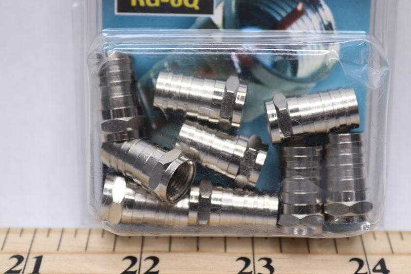 (9-Pk) Ideal  Crimp-On F-Connectors RG-6Q 85-057