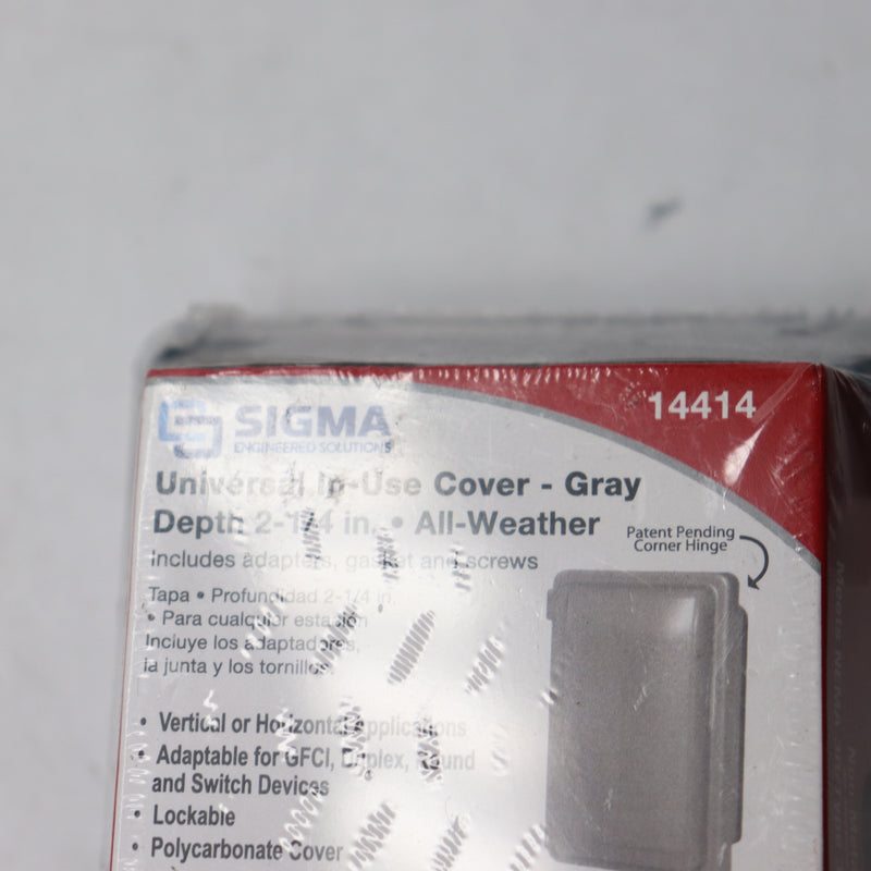 Sigma 1-Gang Universal In-Use Receptacle Cover 2-1/4" Depth 14414