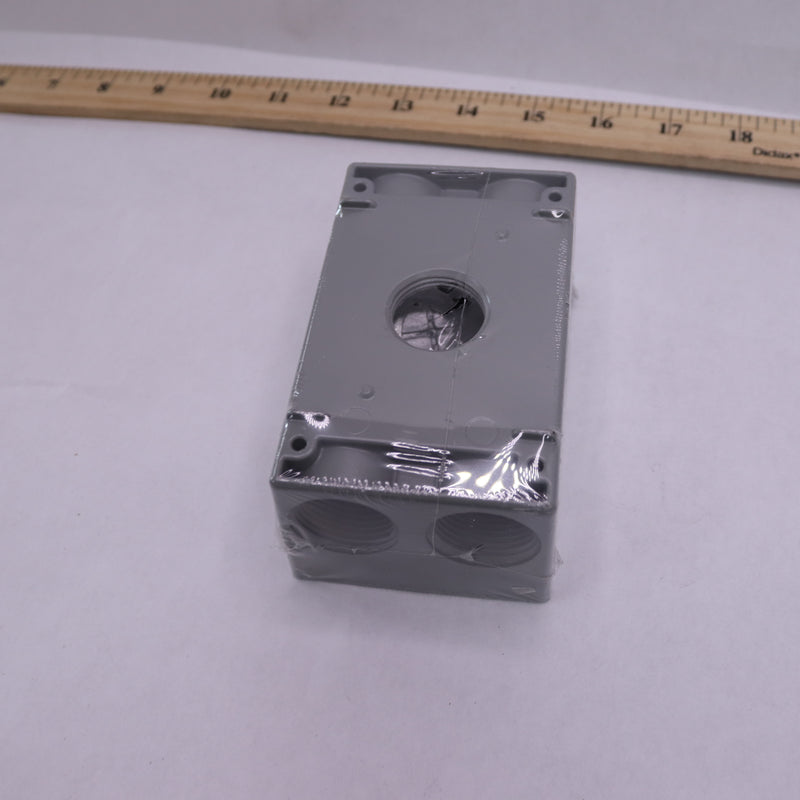 Commercial Electric Weatherproof Box Gray 1-Gang 3/4 Holes 948 497