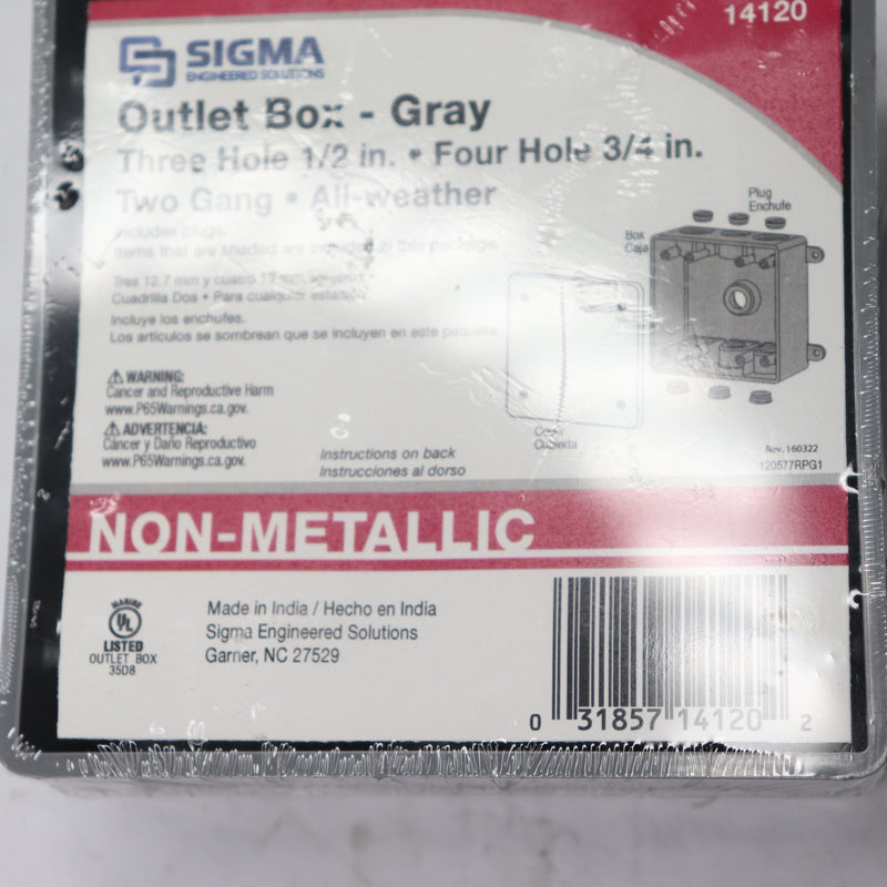 Sigma While-In-Use Receptacle Cover Clear 2-Gang 14120