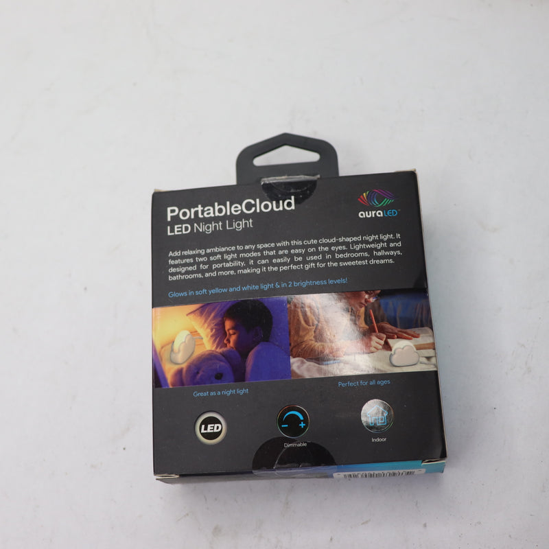Tzumi 1-Watt Aura LED Portable Cloud Light in White