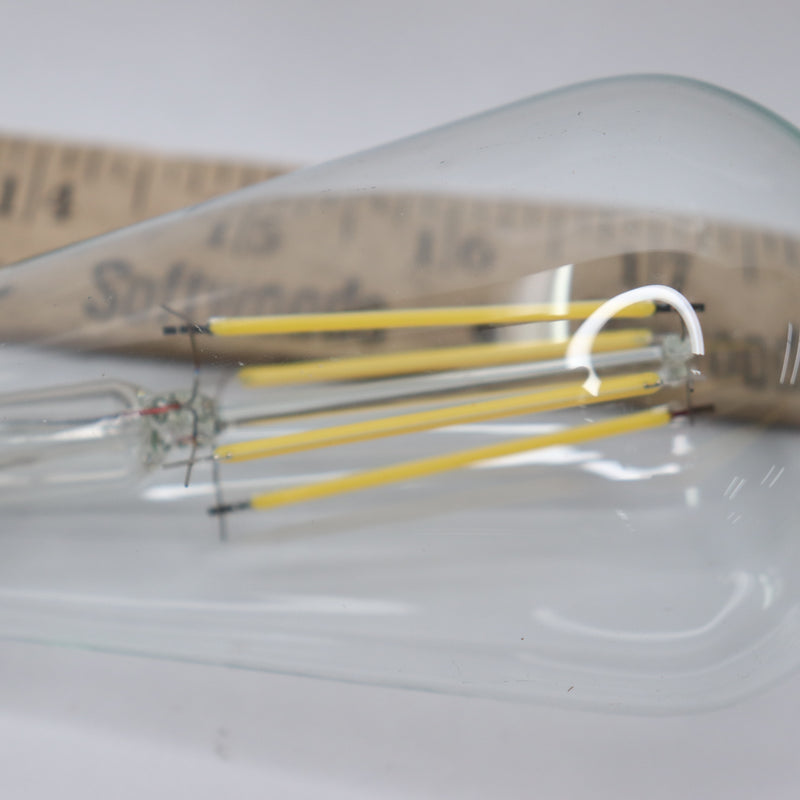 Feit Electric ST19 Dusk to Dawn Light Bulb 60W Clear Glass Daylight