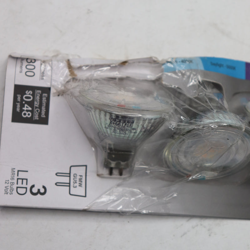 (3-Pk) Feit Electric Track Light Led Flood Light Bulb 35-W Equivalent MR16 GU5.3