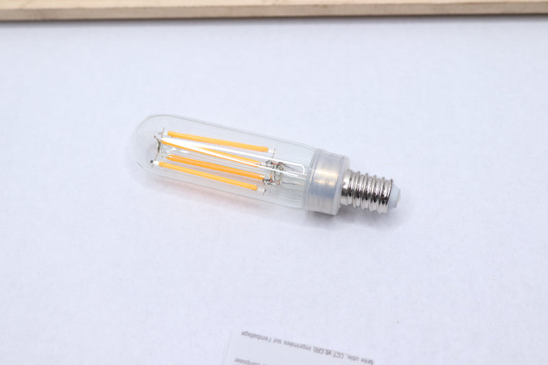 (4-Pk) Feit Electric Candelabra LED Light Bulb Glass Clear Warm White 40W
