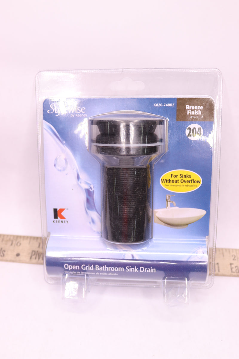 Keeney Open Grid Bathroom Sink Drain without Overflow Bronze K820-74BRZ