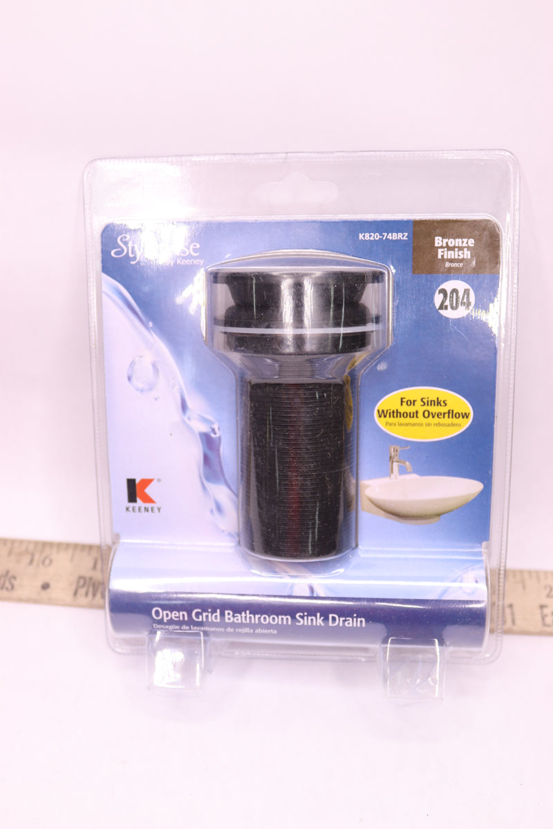 Keeney Open Grid Bathroom Sink Drain without Overflow Bronze K820-74BRZ
