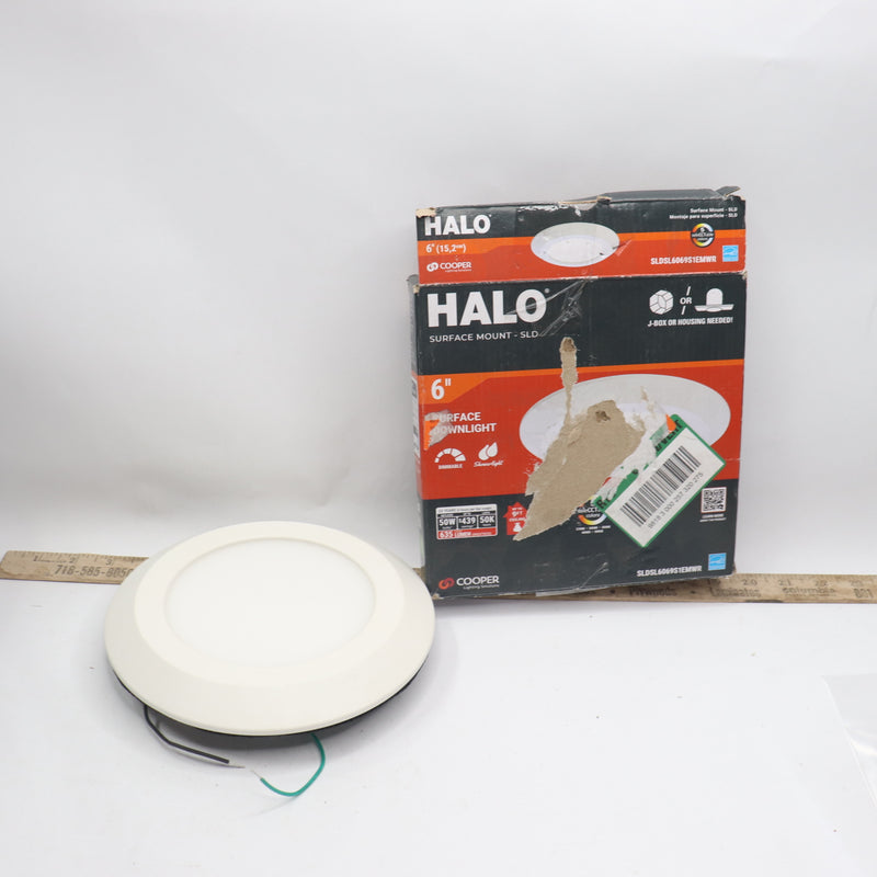 Halo Dimmable LED Recessed Downlight Aluminum White 600lm 120V 6"