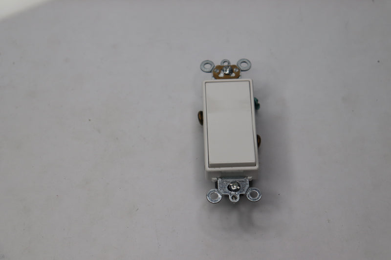 Leviton Decora Plus Rocker AC Quiet Switch 1P 20A 120/277V S02-5621-2WS