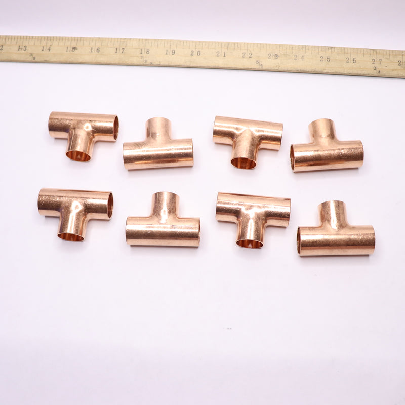 (8-Pk) Everbilt Cup Tee Fitting Pro Pack Wrot Copper 3/4" 1002 835 579