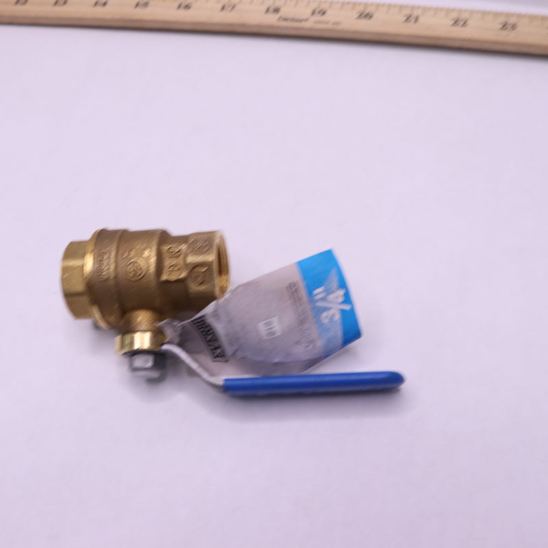 Full Port Ball Valve Brass FPT 3/4" 869637