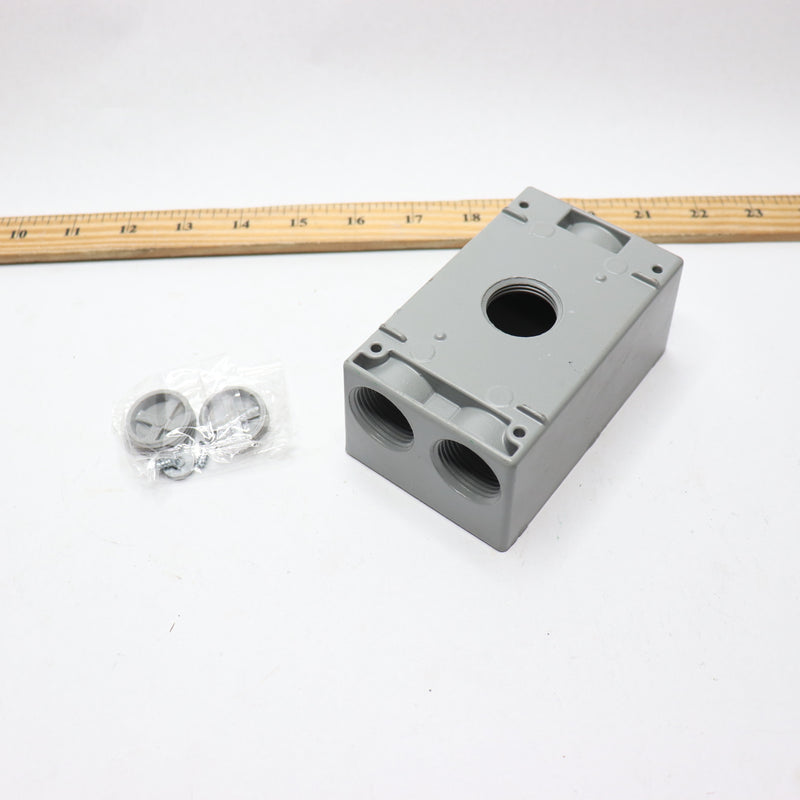 Commercial Electric1-Gang Metallic Weatherproof Box with Hardware 884 464
